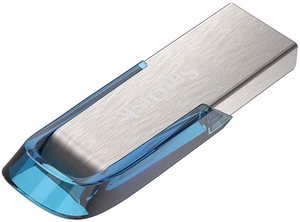 SanDisk Ultra Flair USB mälupulk 128 GB USB Type-A 3.2 Gen 1 sinine, hõbedane