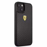 Ferrari FEHCP13SFCABK iPhone 13 mini 5.4" must/must kõvakott On Track Real Carbon