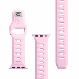 3mk silikoonrihm Apple Watchile, 42/44/45/46/49 mm, puudriroosa, suur suurus