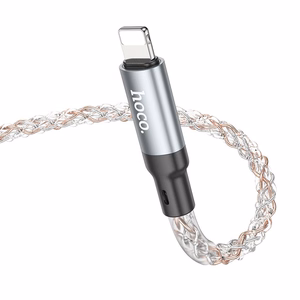 Кабель USB A to Lightning Hoco 2,4A 1 м U112 серый