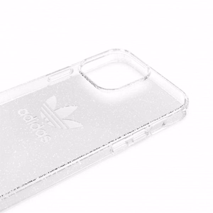 Adidas OR kaitsev läbipaistev ümbris Glitter iPhone 13 Pro Max'ile - läbipaistev hõbedane