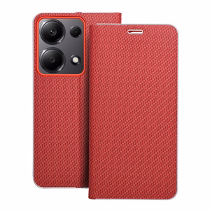 LUNA Book Carbon jaoks XIAOMI Redmi Note 13 Pro 4G / POCO M6 Pro 4G punane