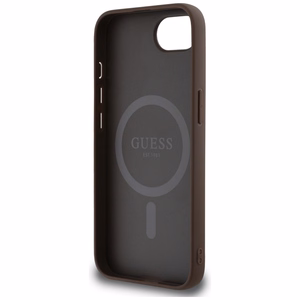 GUESS ümbris jaoks IPHONE 16e (SE 4 2025) compatible with MagSafe GUHMPSE4G4GFRW (PU 4G Ring Classic Logo) brown
