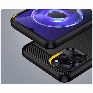 Carbon Ümbris jaoks Realme 10 5G / Realme 9i 5G Flexible Silicone Carbon Cover must