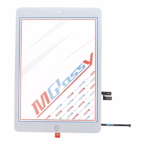 MUSTTBY puuteekraan + tagakleebis + Home iPAD 7 jaoks (valge)