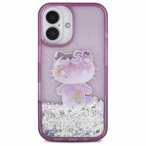 Hello Kitty Liquid Glitter 50TH Anniversary Party iPhone 16 Ümbris - Lilla