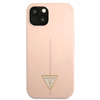 Guess GUHCP13SSLTGP iPhone 13 mini 5.4" roosa/roosa kõvakaaneline silikoonist kolmnurkne korpus