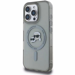 Karl Lagerfeld IML Metal Karl&Choupette Head MagSafe Ümbris jaoks iPhone 16 Pro - must
