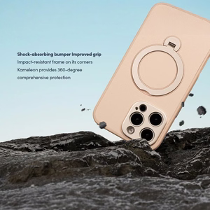 Moshi Kameleon MagSafe ümbris seadmele iPhone 16 Pro Max, tugijala funktsiooniga, Shell Pink värvitoonis