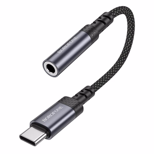 Borofone adapter BV24 Graceful - tüüp C 3,5 mm pistikupesale - hall