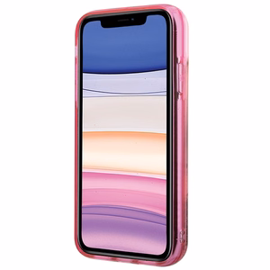 Чехол Karl Lagerfeld Glitter Karl Head для iPhone 11/XR - розовый