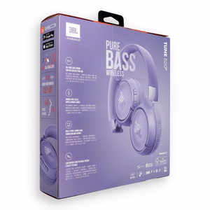 Juhtmevabad kõrvaklapid JBL Tune 520BT, lillad