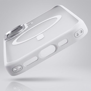 Liavec Cloudy ümbris metallist kaamera raamiga Iphone 17 jaoks valge (kaamera juhtnupp)