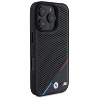 BMW M Perforated Tricolor Line MagSafe Ümbris jaoks iPhone 16 Pro - must