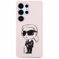 Karl Lagerfeld Silicone Graffiti Ikonik Printed Logo MagSafe Ümbris jaoks Samsung Galaxy S25 Ultra - roosa