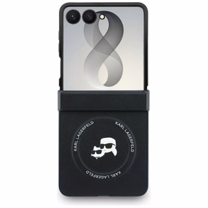 Must Karl Lagerfeld Karl & Choupette Pins MagSafe ümbris Samsung Galaxy Z Flip8 telefonile