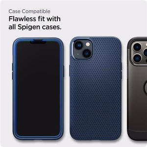 Spigen ALM Glass FC karastatud klaas iPhone 13 / 13 Pro / 14 jaoks - must