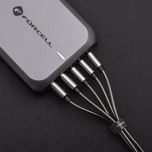 Kaabel USB A to Lightning Forcell F-Energy 2,4A 12W Metal 2 m C236 hõbedane