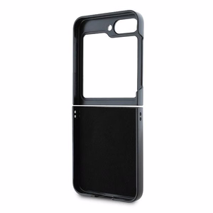 DKNY Leather Metal Stack Logo Ümbris jaoks Samsung Galaxy Z Flip 6 - Must