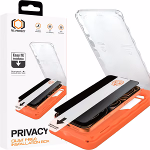 Tel Protect Dust-Free Easy Fit Privacy Titan закаленное стекло для Iphone 17 Pro черное