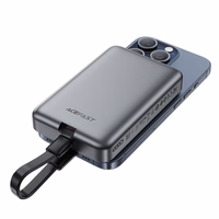 Powerbank Acefast M10 Magnetic 2x USB-C PD 30W koos 15W induktiivse laadimisega ja USB-C kaabliga - must