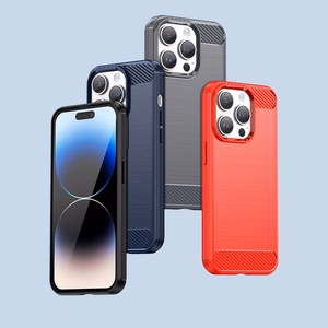 Carbon Case iPhone 14 Pro paindlik geel tagakate must