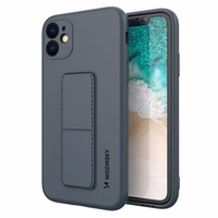 Wozinsky Kickstand Case iPhone 12 Pro silikoonist ümbris koos alusega tumesinine