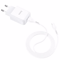 Phone Laadija Hoco USB A 2A 10W + Kaabel USB A to Lightning N2 valge
