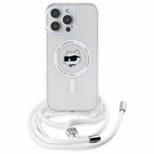 Karl Lagerfeld IML Choupette Head & Cord Magsafe iPhone 16 Pro Ümbris - Clear