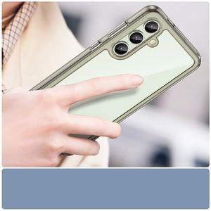 Outer Space Ümbris with Gel Frame jaoks Samsung Galaxy S24 FE - Clear must