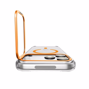 Spigen Ultra Hybrid Optik S MagSafe ümbris iPhone 18 Pro / 17 Pro jaoks, läbipaistev oranž