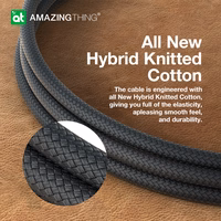 Amazing Thing Kaabel Tough Pro CLC120MTOBK - Type C to Lightning - PD 30W 3,2A 1,2 metres must