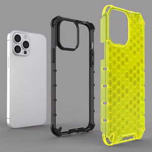 Honeycomb Case броневой чехол с TPU бампером для iPhone 13 Pro Max прозрачный