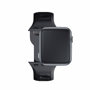 3mk silikoonrihm Apple Watchile, 38/40/41/42 mm, must, väike suurus