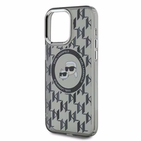 Karl Lagerfeld IML Monogram Karl & Choupette Head MagSafe Ümbris jaoks iPhone 15 Pro Max - must