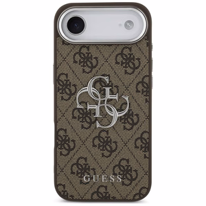 GUESS ümbris fir IPHONE 17 Air GUHCP17MP4G4SMCW (4G PU Leather Ümbris with Big 4G AND Classic Logo and Hõbedane Metal Camera Frame) brown