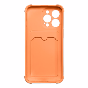 Card Armor Case чехол-кошелёк для iPhone 13 Mini силиконовый с воздушной подушкой оранжевый