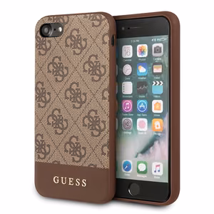 Guess 4G Stripe Collection ümbris jaoks iPhone 7 / 8 / SE 2020 / SE 2022 - brown