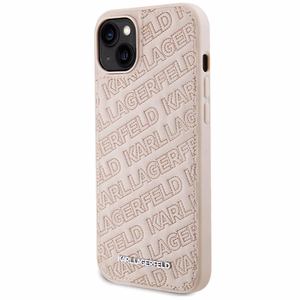 Karl Lagerfeld чехол для iPhone 15 Plus KLHCP15MPQKPMP (Quilted Pattern) розовый
