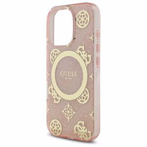 Guess IML Peony jaoks 4G Background MagSafe Ümbris jaoks iPhone 16 Pro - roosa