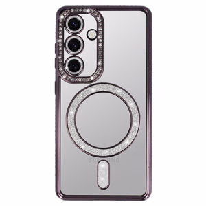 Bling Magsafe Ümbris jaoks Samsung Galaxy S25 purple
