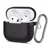 Tech-Protect Silicone Hook Ümbris jaoks AirPods 4 - must