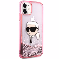 Karl Lagerfeld Glitter Karl Head iPhone 11/XR Ümbris - Roosa