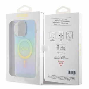 Guess IML Iridescent MagSafe ümbris jaoks iPhone 15 Pro - turquoise