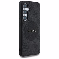 Guess 4G Round Patch Classic Logo MagSafe ümbris jaoks Samsung Galaxy S25 Plus must
