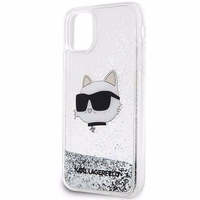 Karl Lagerfeld KLHCN61LNCHCS iPhone 11/ XR hõbedane/hõbedane hardcase Glitter Choupette Head
