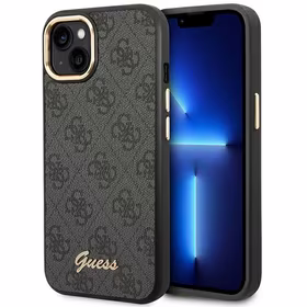 Guess GUHCP14SHG4SHK iPhone 14 6.1 "must / must hard ümbris 4G Vintage kuldne Logo