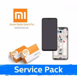 LCD ekraan ühilduv Xiaomi Redmi Note 8 Pro jaoks raamiga sinine (Service Pack)