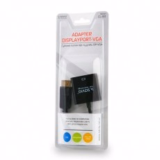 Savio CL-90 videokaabli adapter 0,2 m DisplayPort VGA (D-Sub) must