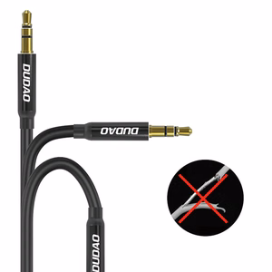 Dudao L12S AUX kaabel mini jack 3.5mm 1m 3-pole stereo - must